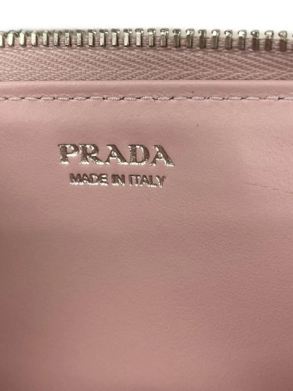 PRADA - 1PP122 Light Pink Saffiano Leather Coin Case - Picture 4 of 5
